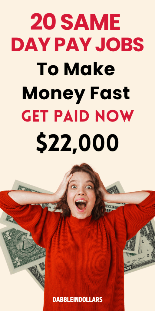 Top 20 Same-Day Cash Jobs: Get Paid Instantly